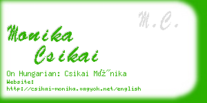 monika csikai business card